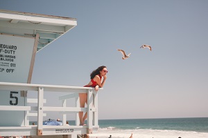 girl on beach